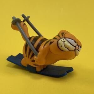 VINTAGE 80’s UNITED FEATURE SYNDICATE GARFIELD THE CAT MINIATURE PVC FIGURE SKI